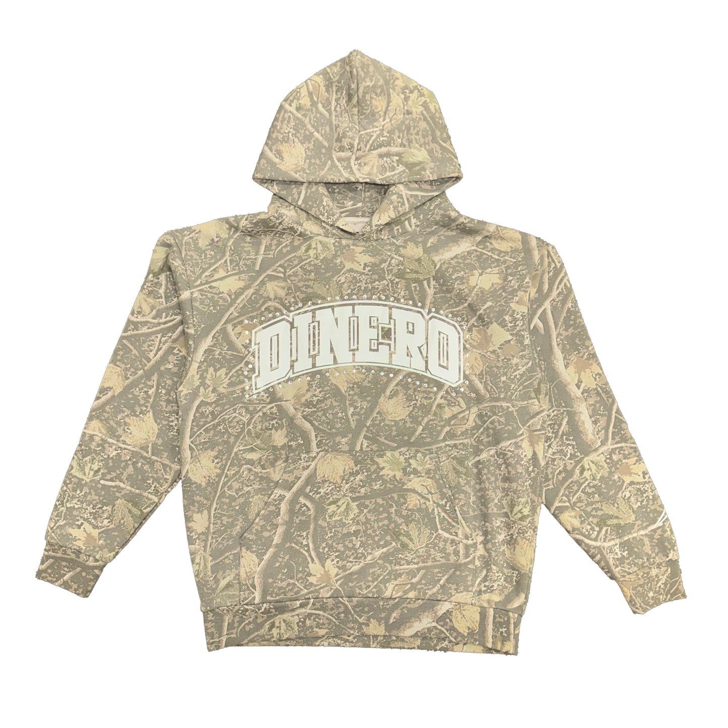 Dinero Camo Rhinestone Hoodie